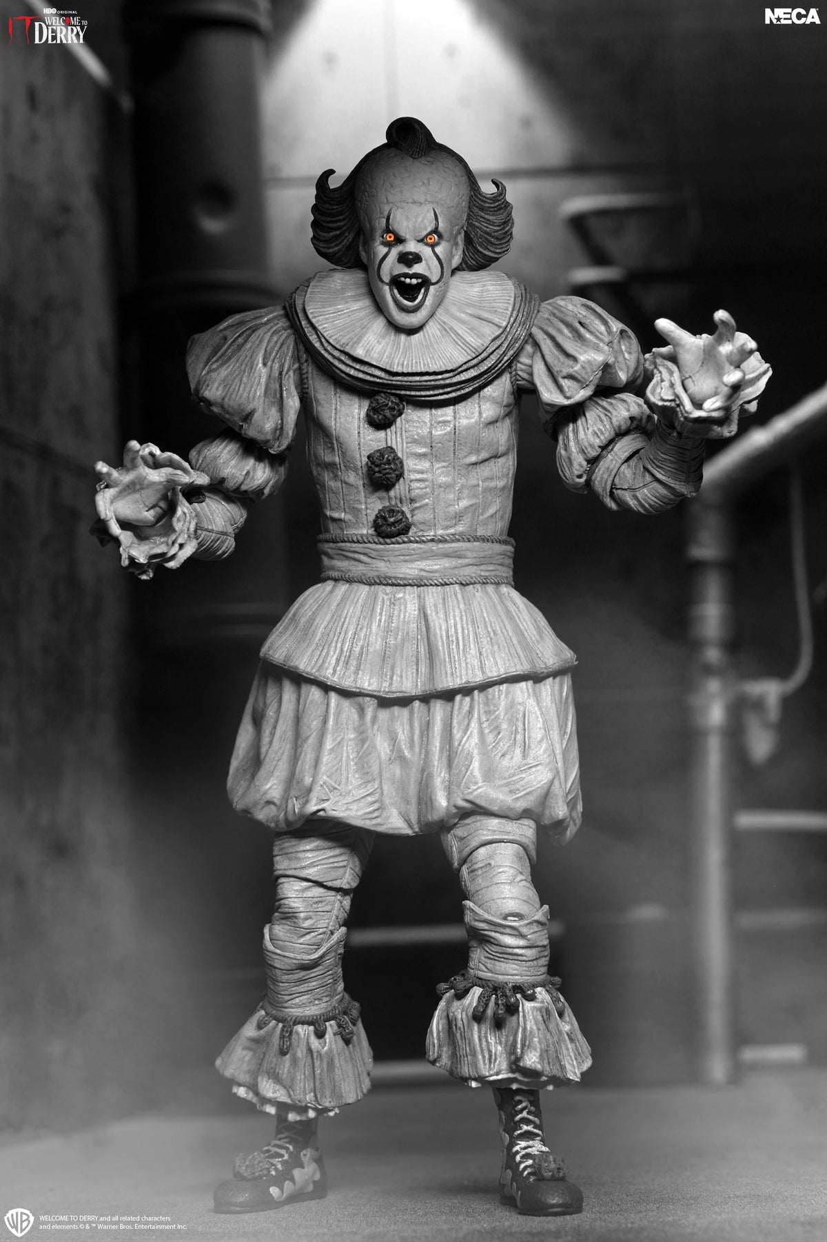 Stephen King's IT : Welcome to Derry - Ultimate Pennywise (Black & White) Actionfigur 18cm NECA 2026