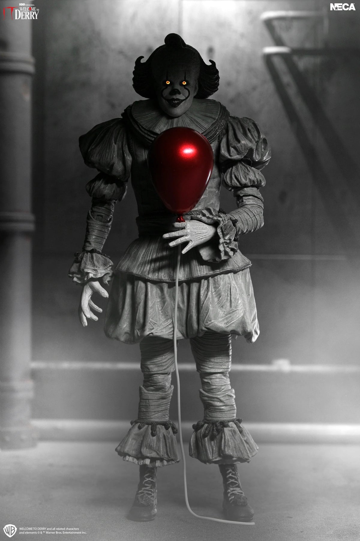 Stephen King's IT : Welcome to Derry - Ultimate Pennywise (Black & White) Actionfigur 18cm NECA 2026