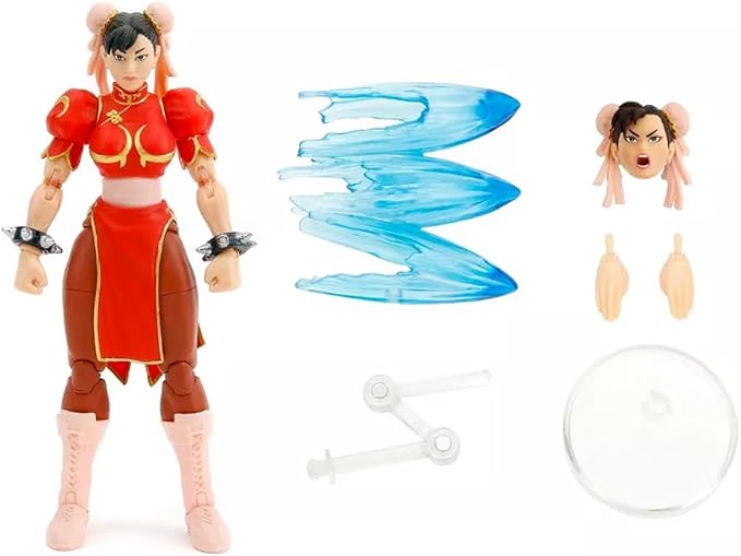 Ultra Street Fighter II: Final Challengers - Chun-Li (Player 2 Variant Red Outfit) Actionfigur 15cm Jada Toys 2024 Exclusive