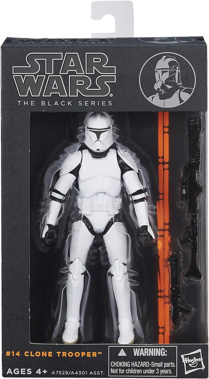 Star Wars Black Series: Clone Trooper #13 Orange Line 15cm Actionfigur Hasbro 2014