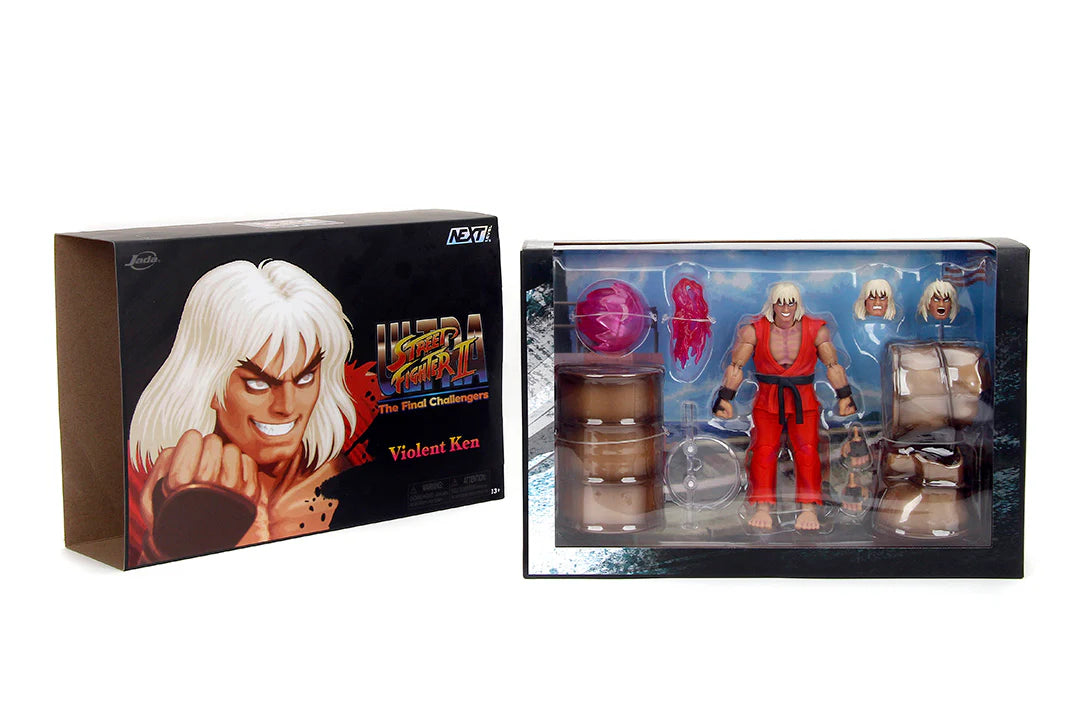 Ultra Street Fighter II: The Final Challengers - Violent Ken (SDCC Exclusive) Actionfigur 15cm  Jada Toys 2024