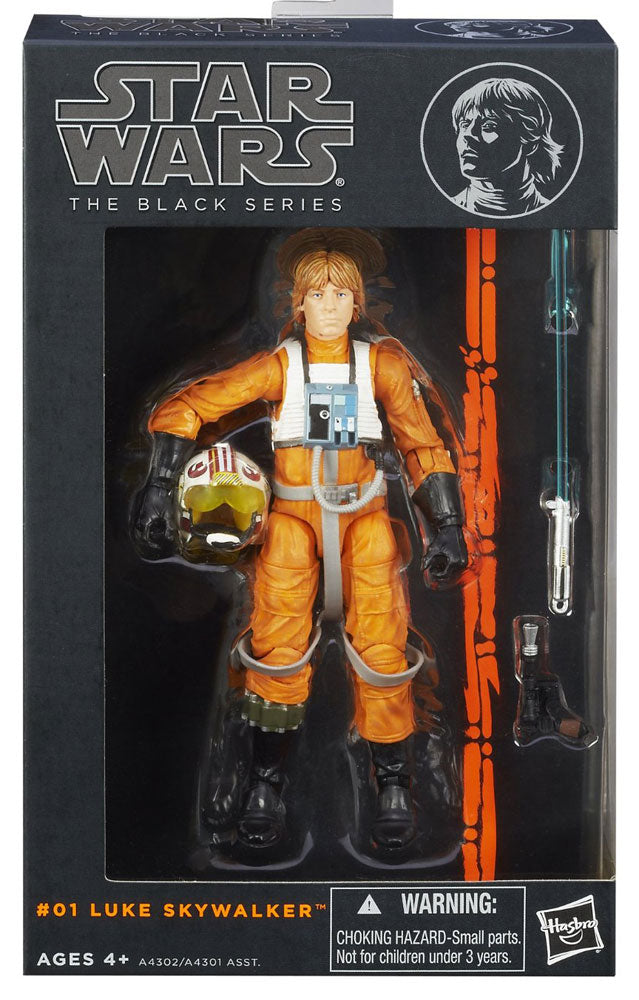 Star Wars Black Series: Luke Skywalker #01 Orange Line 15cm Actionfigur Hasbro 2013