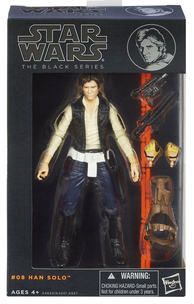 Star Wars Black Series: Han Solo #08 Orange Line 15cm Actionfigur Hasbro 2013