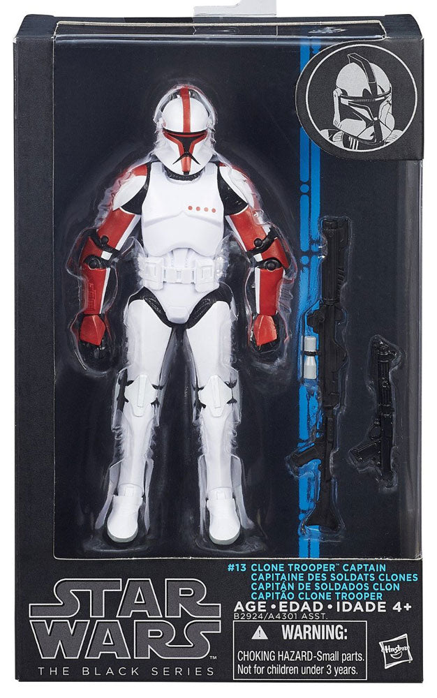 Star Wars Black Series: Clone Trooper Captain #13 Blue Line 15cm Actionfigur Hasbro 2015