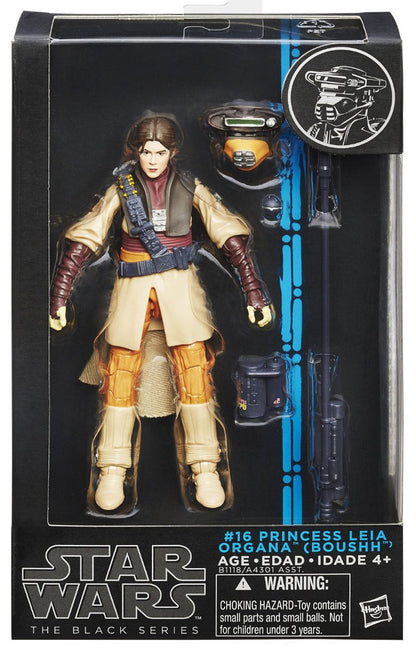 Star Wars Black Series: Princess Leia Organa (Boushh) #16 Blue Line 15cm Actionfigur Hasbro 2015