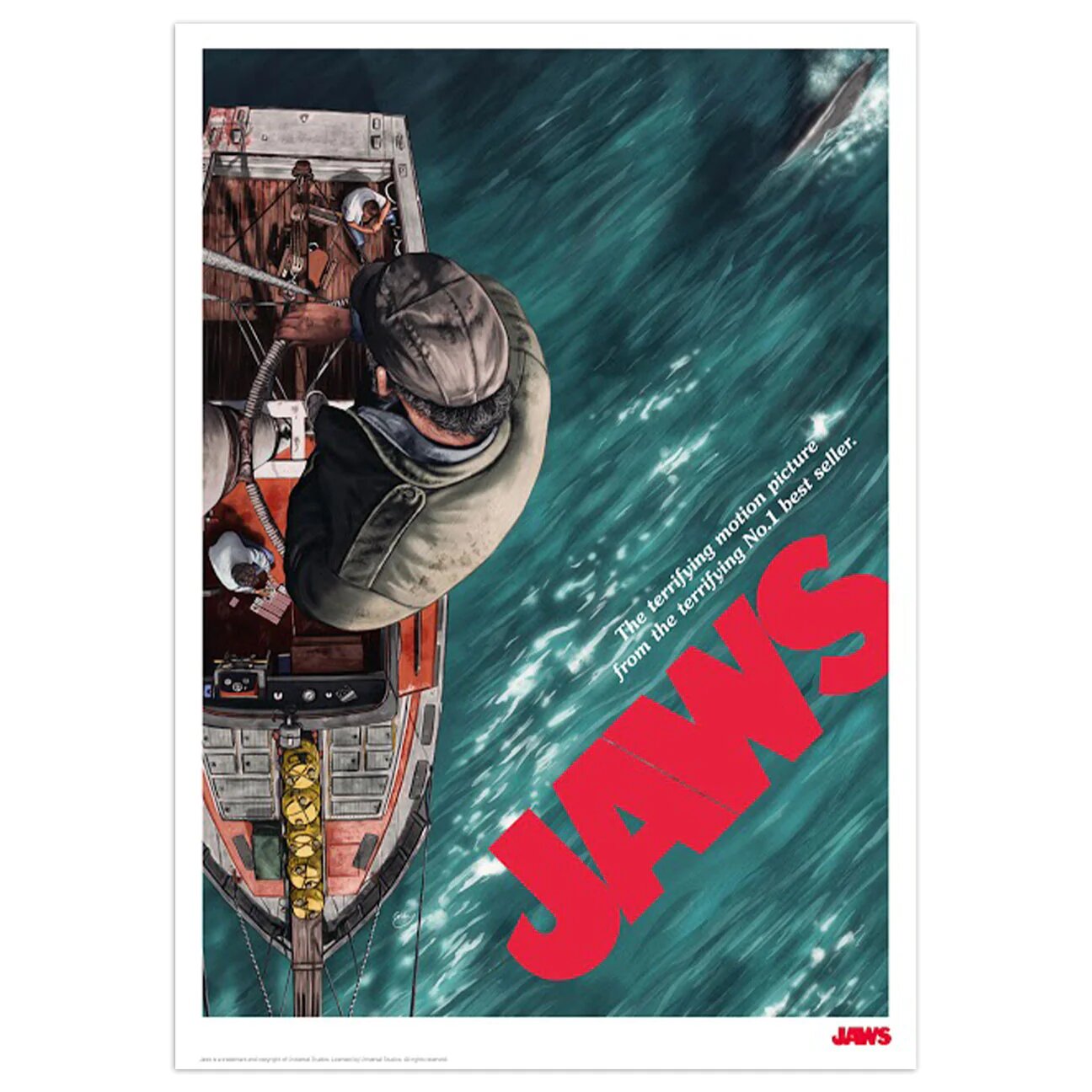 Jaws: Der weiße Hai (Boat) Kunstdruck Limited Edition 42 x 30cm FaNaTtik Collectibles