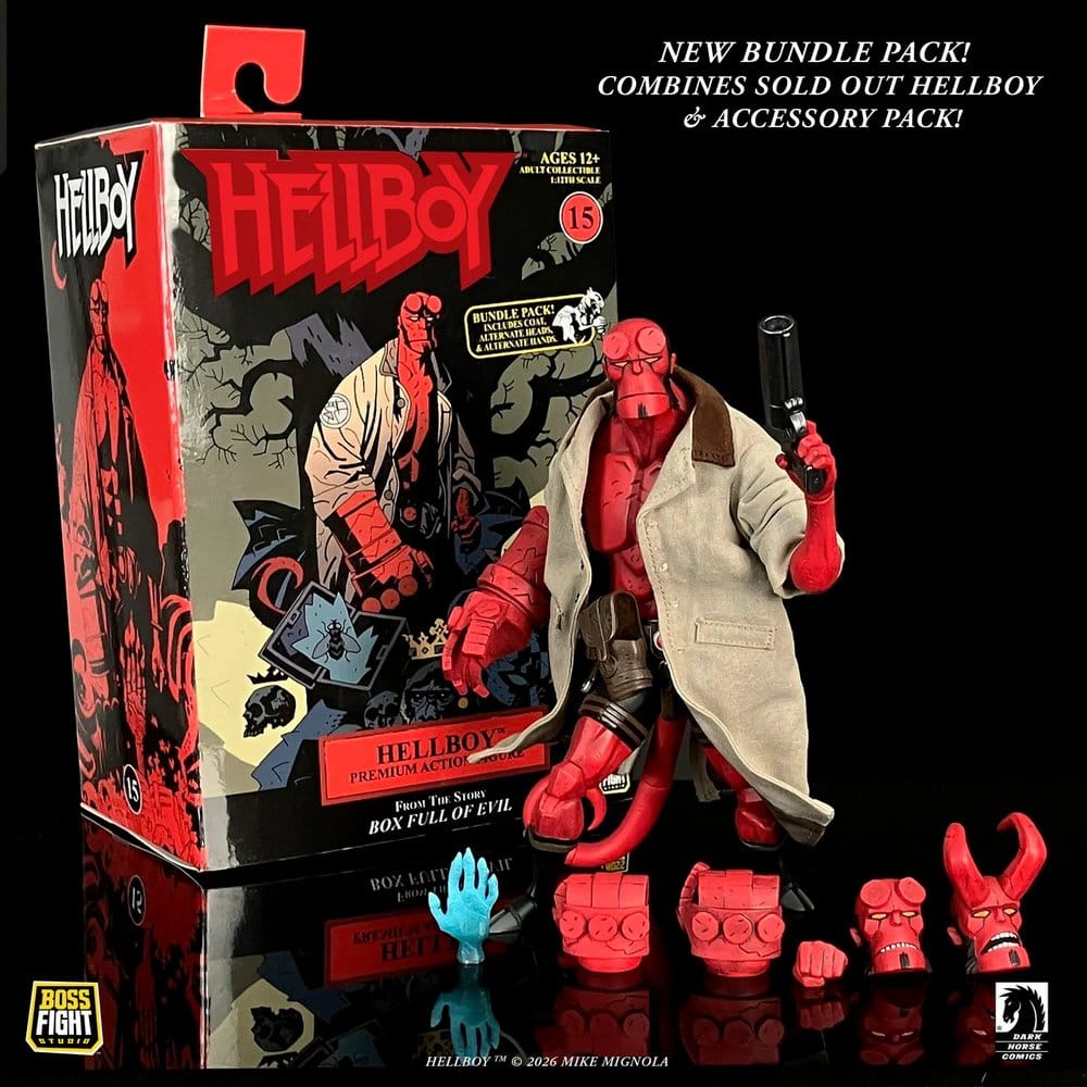 Hellboy - Hellboy (Box Full of Evil) Premium Bundle Pack Actionfigur 19cm Boss Fight Studio 2026