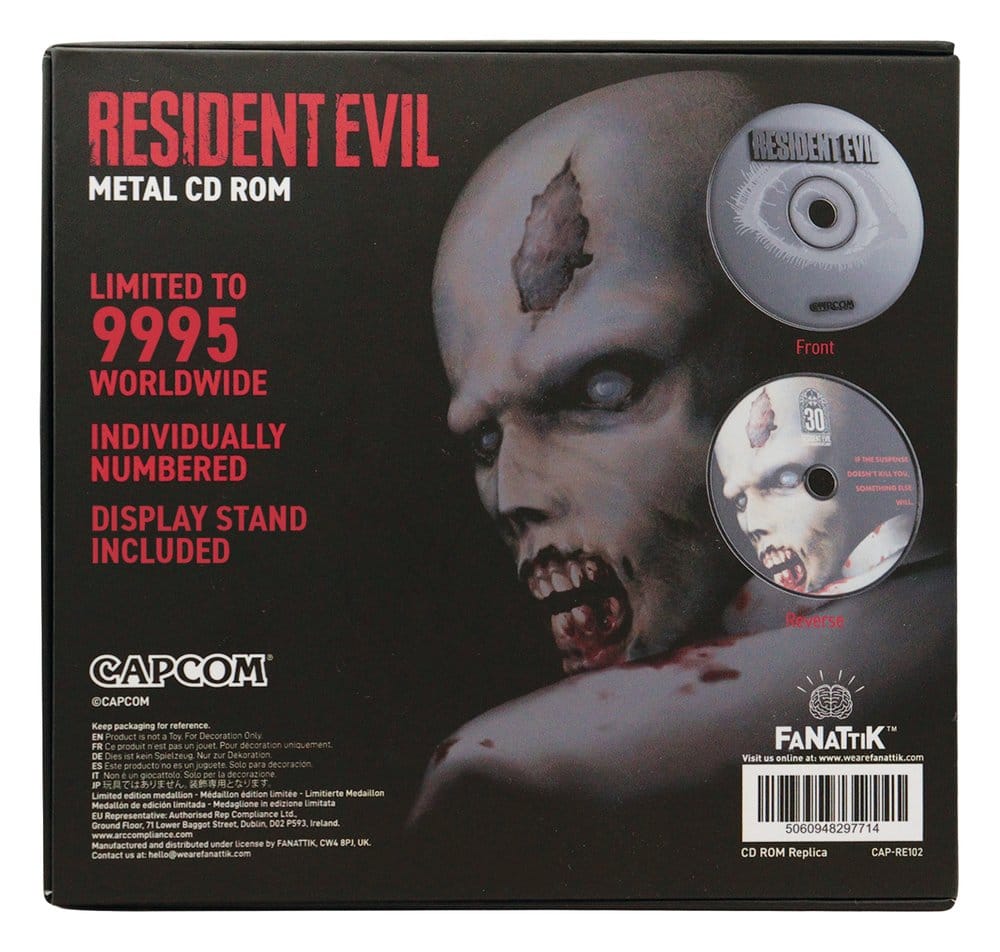 Resident Evil 1 CD-ROM Replik (30th Anniversary) 11cm Limited Edition FaNaTtik Collectibles 2026