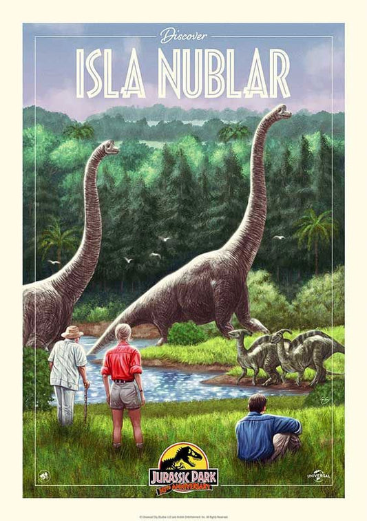 Jurassic Park - Isla Nublar Kunstdruck (30th Anniv.) Limited Edition 42 x 30cm FaNaTtik Collectibles