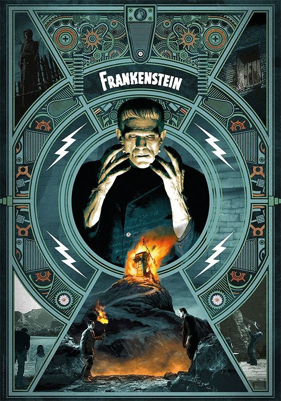 Frankenstein Kunstdruck Limited Edition 42 x 30cm FaNaTtik Collectibles