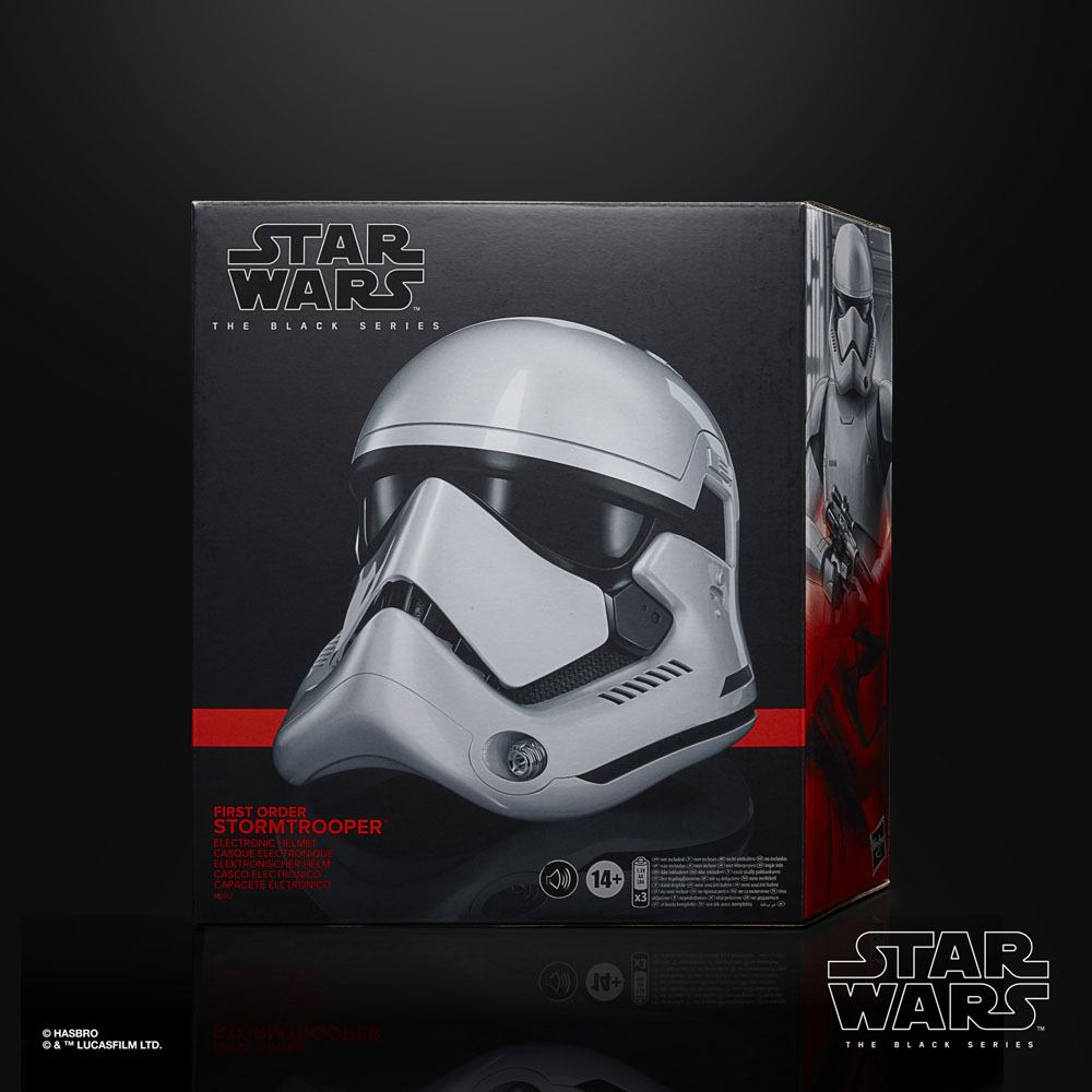 Star Wars Black Series: Episode VIII - First Order Stormtrooper Elektronischer Helm Replik 1:1 Hasbro 2022