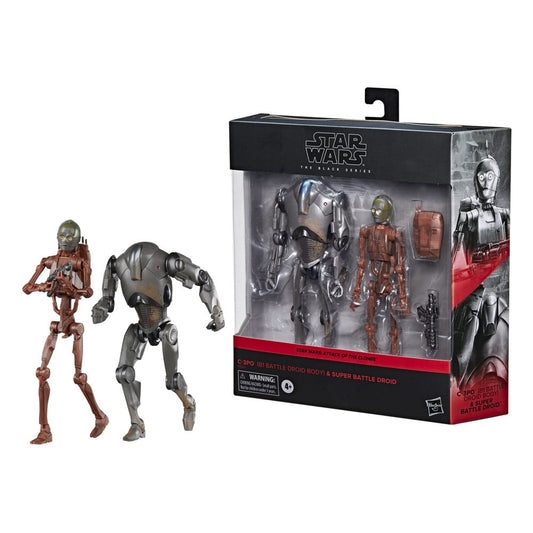 Pre-Order: Star Wars Black Series: Episode II - C-3PO (B1 Battle Droid Body) & Super Battle Droid (2Pack) 15cm Actionfiguren Hasbro 2024 Exclusive