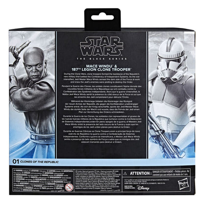 Pre-Order: Star Wars Black Series: The Clone Wars - Mace Windu & 187th Legion Clone Trooper (2Pack) 15cm Actionfiguren Hasbro 2024 Exclusive