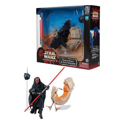 Star Wars Black Series - Darth Maul & Sith Speeder (Episode I – The Phantom Menace) 25th Anniversary Fahrzeug mit Actionfigur Hasbro 2025