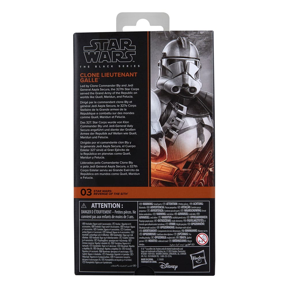 Pre-Order: Star Wars Black Series: Episode III - Clone Lieutenant Galle 15cm Actionfigur Hasbro 2025