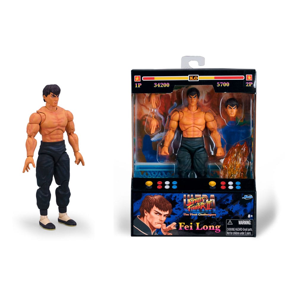 Ultra Street Fighter II: Final Challengers - Fei-Long 1/12 Actionfigur 15cm Jada Toys