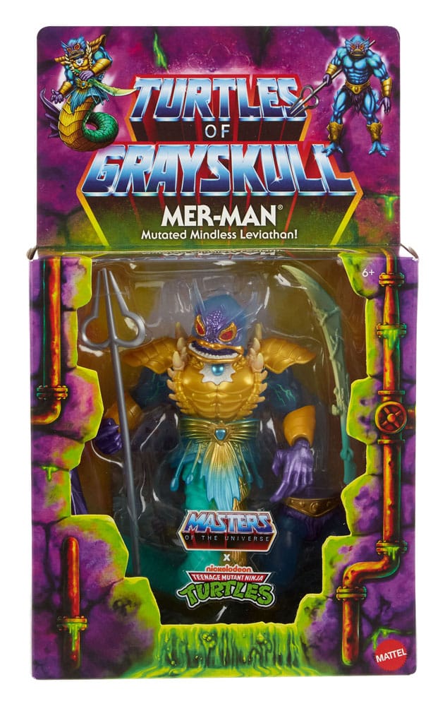 MOTU x TMNT: Turtles of Grayskull - Mer-Man Actionfigur 14cm Mattel 2024