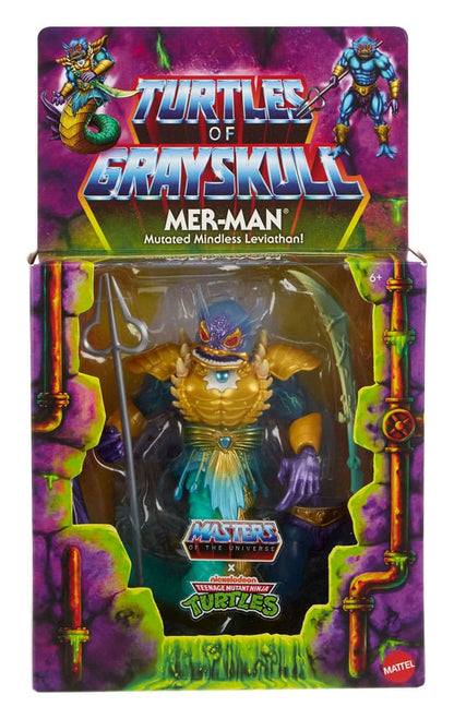 MOTU x TMNT: Turtles of Grayskull - Mer-Man Actionfigur 14cm Mattel 2024