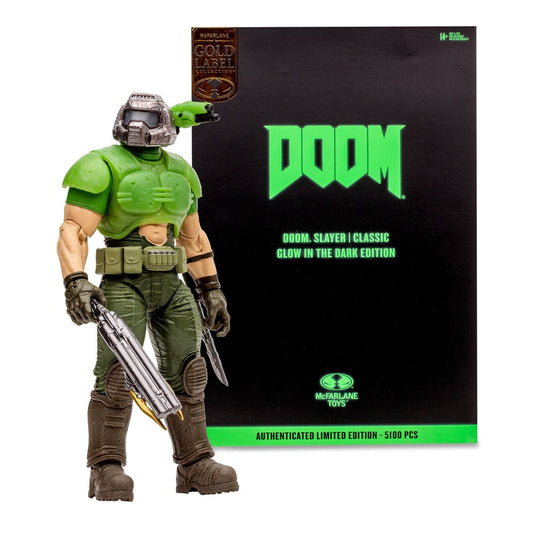 Doom Eternal - Doom Slayer Classic (Glow In The Dark Edition) Actionfigur 18cm Gold Label McFarlane