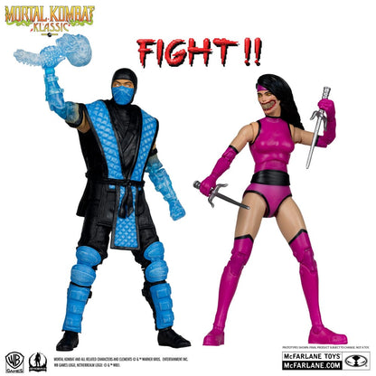 Mortal Kombat Klassic - Sub-Zero vs. Mileena (2er-Pack) 18cm Actionfiguren McFarlane Toys 2025 Exclusive