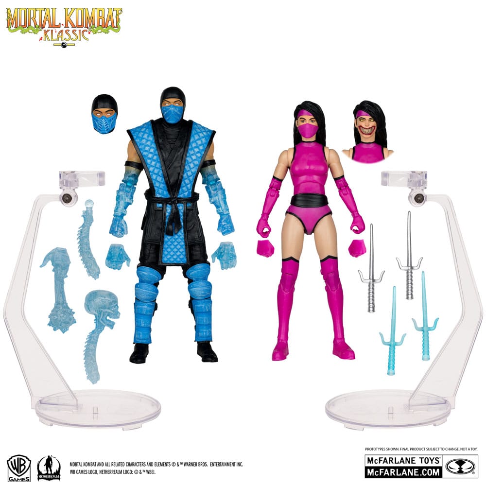 Mortal Kombat Klassic - Sub-Zero vs. Mileena (2er-Pack) 18cm Actionfiguren McFarlane Toys 2025 Exclusive