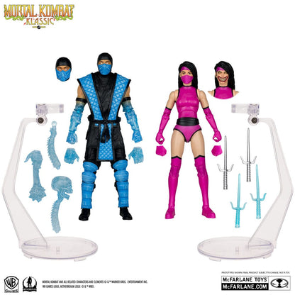 Mortal Kombat Klassic - Sub-Zero vs. Mileena (2er-Pack) 18cm Actionfiguren McFarlane Toys 2025 Exclusive