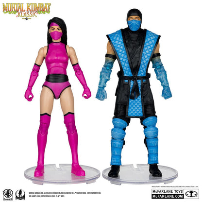 Mortal Kombat Klassic - Sub-Zero vs. Mileena (2er-Pack) 18cm Actionfiguren McFarlane Toys 2025 Exclusive
