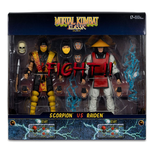 Mortal Kombat Klassic - Scorpion vs. Raiden (2er-Pack) 18cm Actionfiguren McFarlane Toys 2025 Exclusive