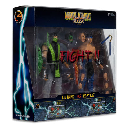 Mortal Kombat Klassic - Liu Kang vs. Reptile (2er-Pack) 18cm Actionfiguren McFarlane Toys 2025 Exclusive
