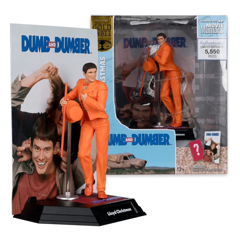 Pre-Order: Movie Maniacs Dumm und Dümmer - Lloyd Christmas Statue 15cm (Gold Label Edition) Limited 2024