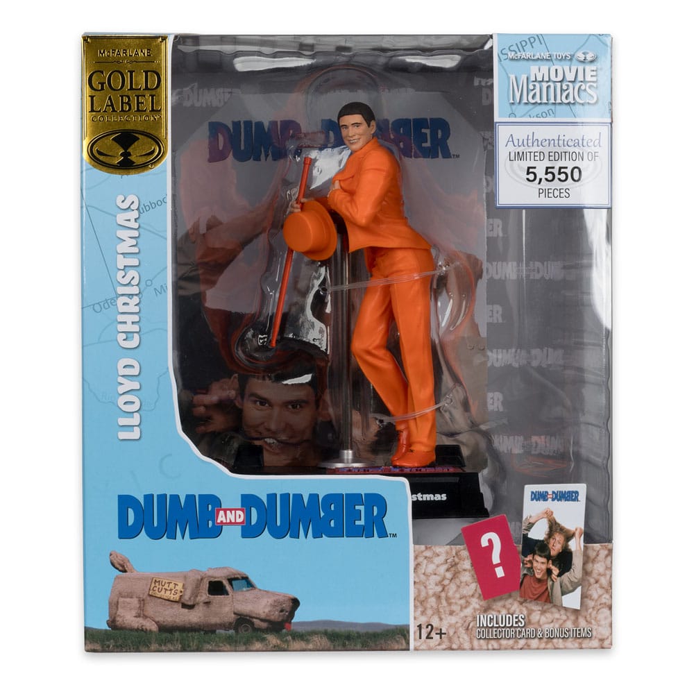 Pre-Order: Movie Maniacs Dumm und Dümmer - Lloyd Christmas Statue 15cm (Gold Label Edition) Limited 2024