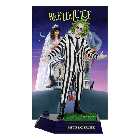 Pre-Order: Movie Maniacs Beetlejuice Beetlejuice - Beetlejuice (Striped Suit) PVC Statue 15cm McFarlane 2025