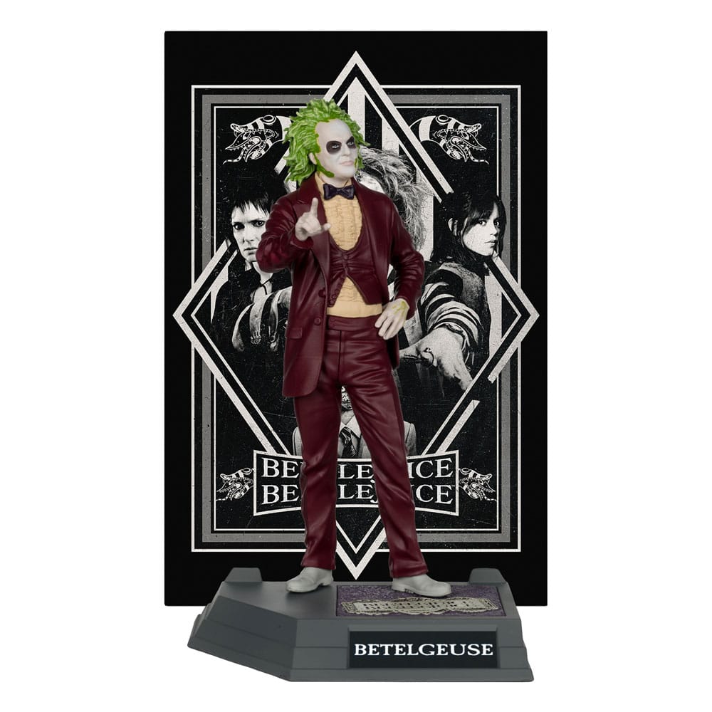 Pre-Order: Movie Maniacs Beetlejuice Beetlejuice - Beetlejuice (Red Tuxedo) PVC Statue 15cm McFarlane 2025