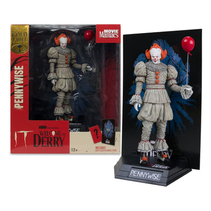 Pre-Order: Movie Maniacs: It - Welcome to Derry - Pennywise PVC Statue (Gold Label) 16cm McFarlane 2025