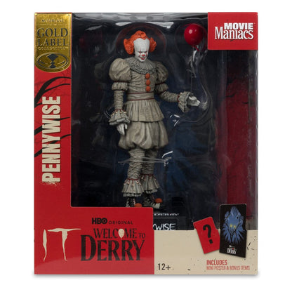 Pre-Order: Movie Maniacs: It - Welcome to Derry - Pennywise PVC Statue (Gold Label) 16cm McFarlane 2025