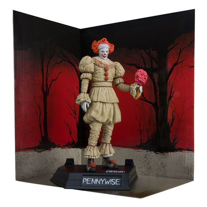 Pre-Order: Movie Maniacs: It - Welcome to Derry - Pennywise (Flashback) PVC Statue (Gold Label) 16cm McFarlane 2025