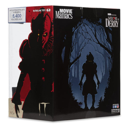 Pre-Order: Movie Maniacs: It - Welcome to Derry - Pennywise (Flashback) PVC Statue (Gold Label) 16cm McFarlane 2025