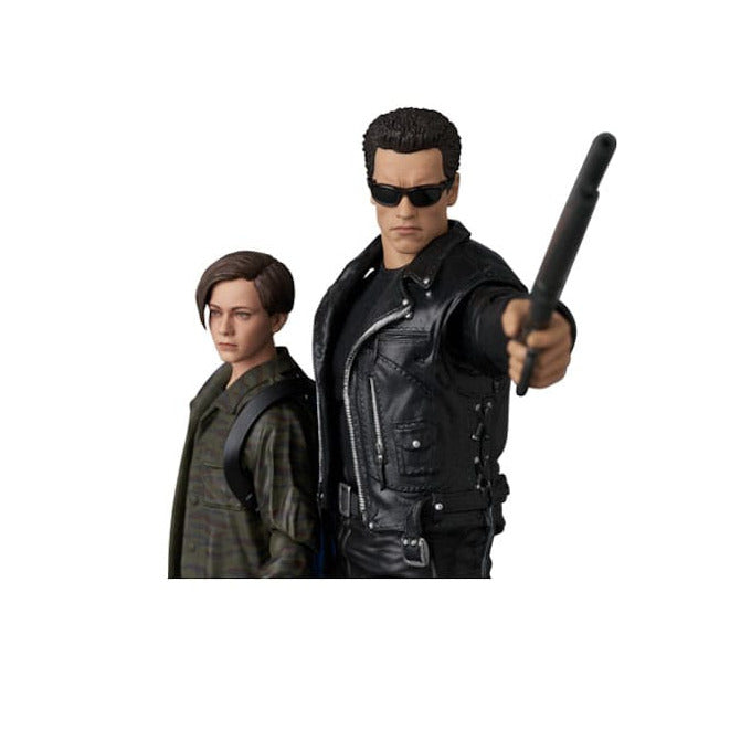 Pre-Order: Terminator 2 -  T-800 (T2 Ver.) & John Connor Actionfigur 16 cm MAFEX Medicom Toy 2025