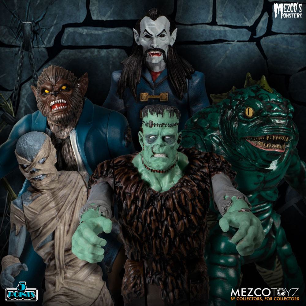 Mezco's Monsters - Tower of Fear (Deluxe Box Set) 5 Points 9cm Actionfiguren Mezco Toys 2025