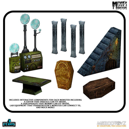 Mezco's Monsters - Tower of Fear (Deluxe Box Set) 5 Points 9cm Actionfiguren Mezco Toys 2025