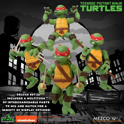 Teenage Mutant Ninja Turtles 5 Points Deluxe Set 8cm Actionfiguren Mezco Toys 2025