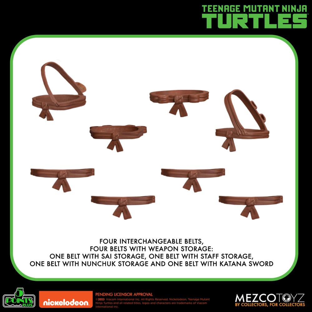 Teenage Mutant Ninja Turtles 5 Points Deluxe Set 8cm Actionfiguren Mezco Toys 2025