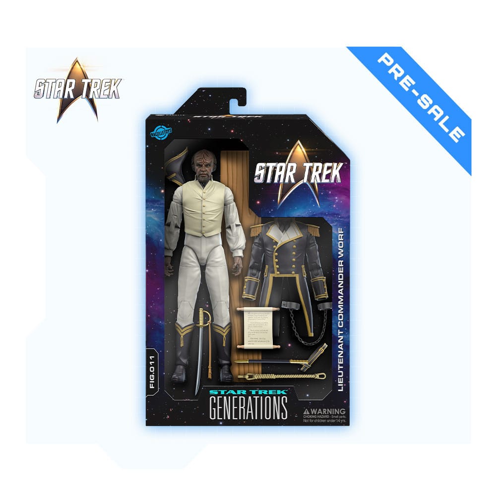 Star Trek: Treffen der Generationen - Worf (Sailor Uniform) 16cm Actionfigur (Wave 2) Nacelle 2026