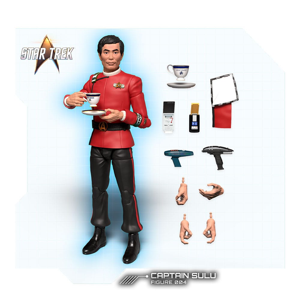 Star Trek VI: Das unentdeckte Land - Captain Sulu 16cm Actionfigur (Wave 1) Nacelle 2026