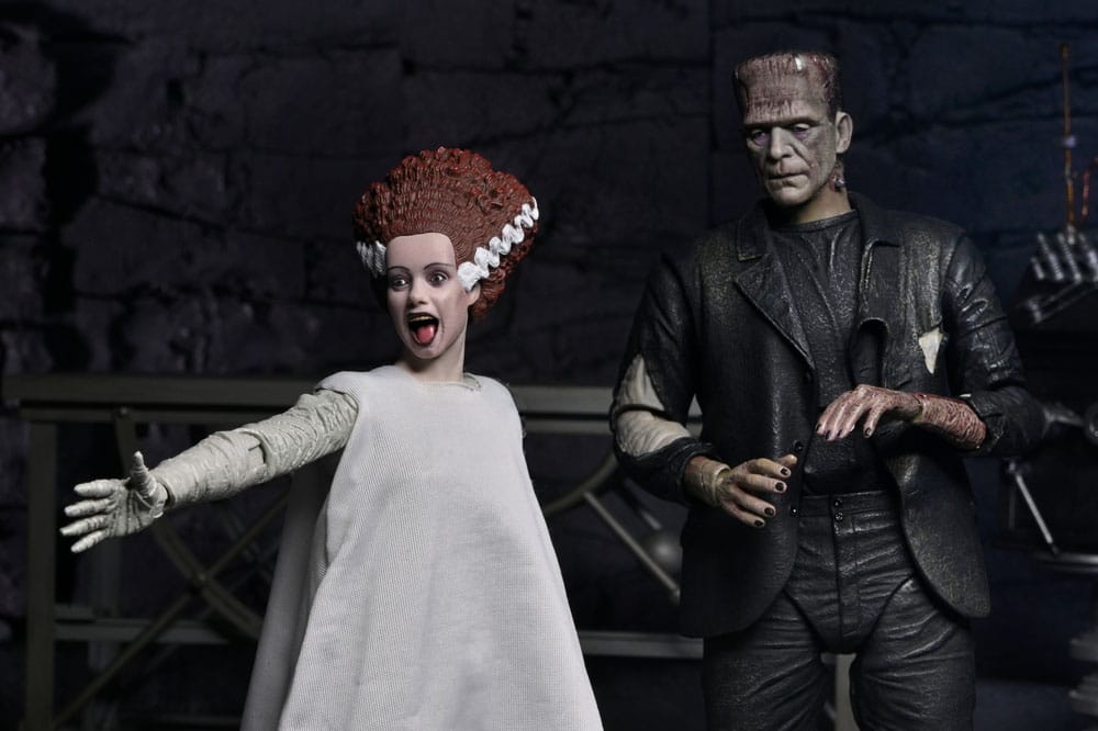 Pre-Order: Universal Monsters: The Bride of Frankenstein - The Monster & His Bride (90th Anniversary) Actionfiguren 2er-Pack 18cm NECA Exclusive 2025
