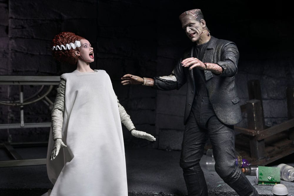 Pre-Order: Universal Monsters: The Bride of Frankenstein - The Monster & His Bride (90th Anniversary) Actionfiguren 2er-Pack 18cm NECA Exclusive 2025