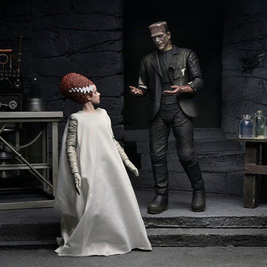 Pre-Order: Universal Monsters: The Bride of Frankenstein - The Monster & His Bride (90th Anniversary) Actionfiguren 2er-Pack 18cm NECA Exclusive 2025