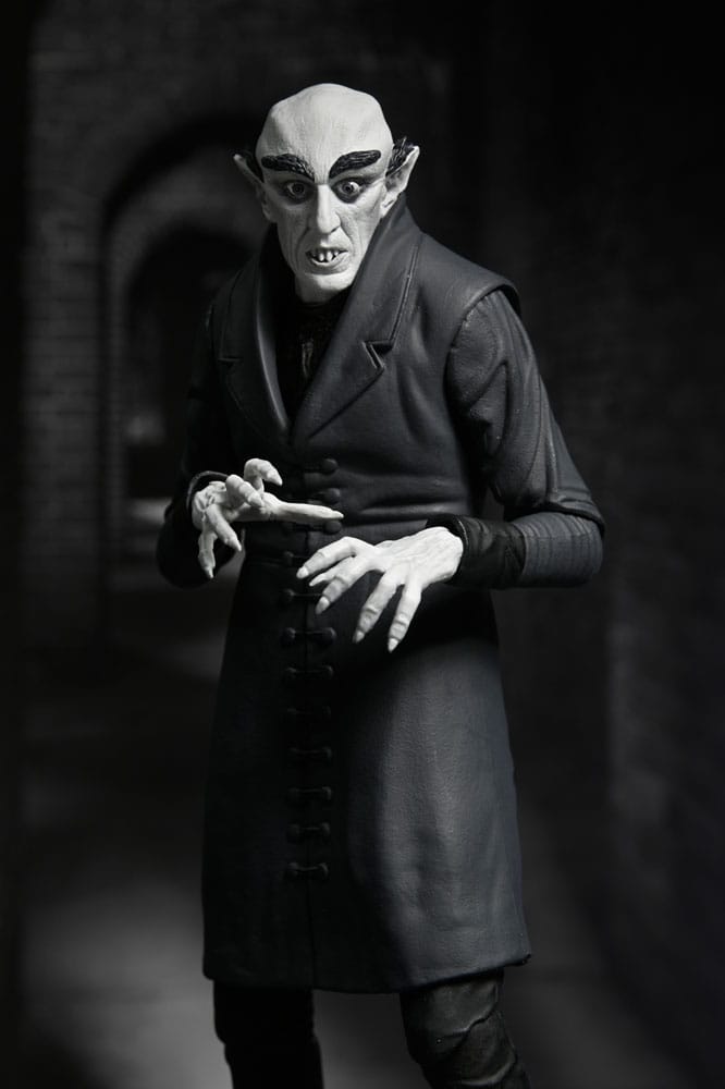 Pre-Order: Nosferatu (1922 Movie) - Ultimate Graf Orlok (Black & White) Actionfigur 18cm NECA 2025