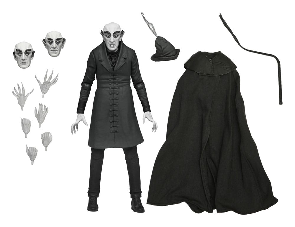 Pre-Order: Nosferatu (1922 Movie) - Ultimate Graf Orlok (Black & White) Actionfigur 18cm NECA 2025