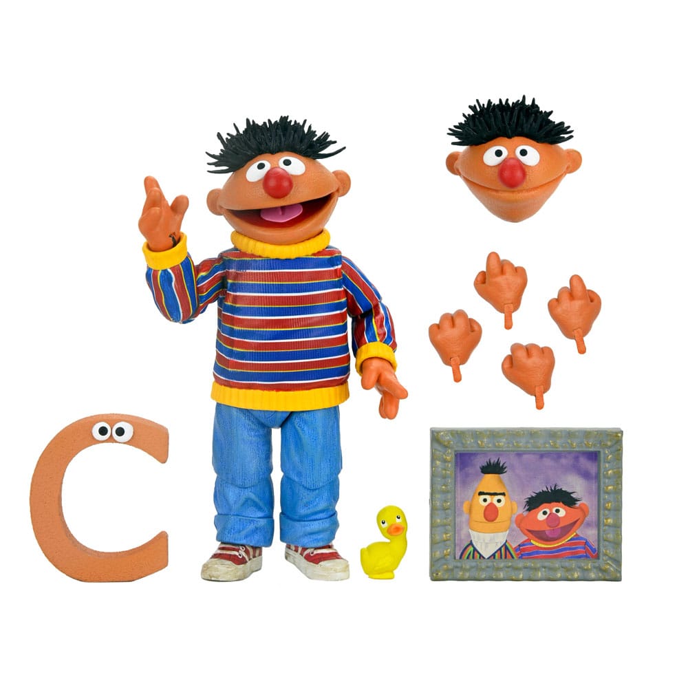 Pre-Order: Sesamstraße: Ernie & Bert - Ultimate Ernie Actionfigur 18cm NECA 2025